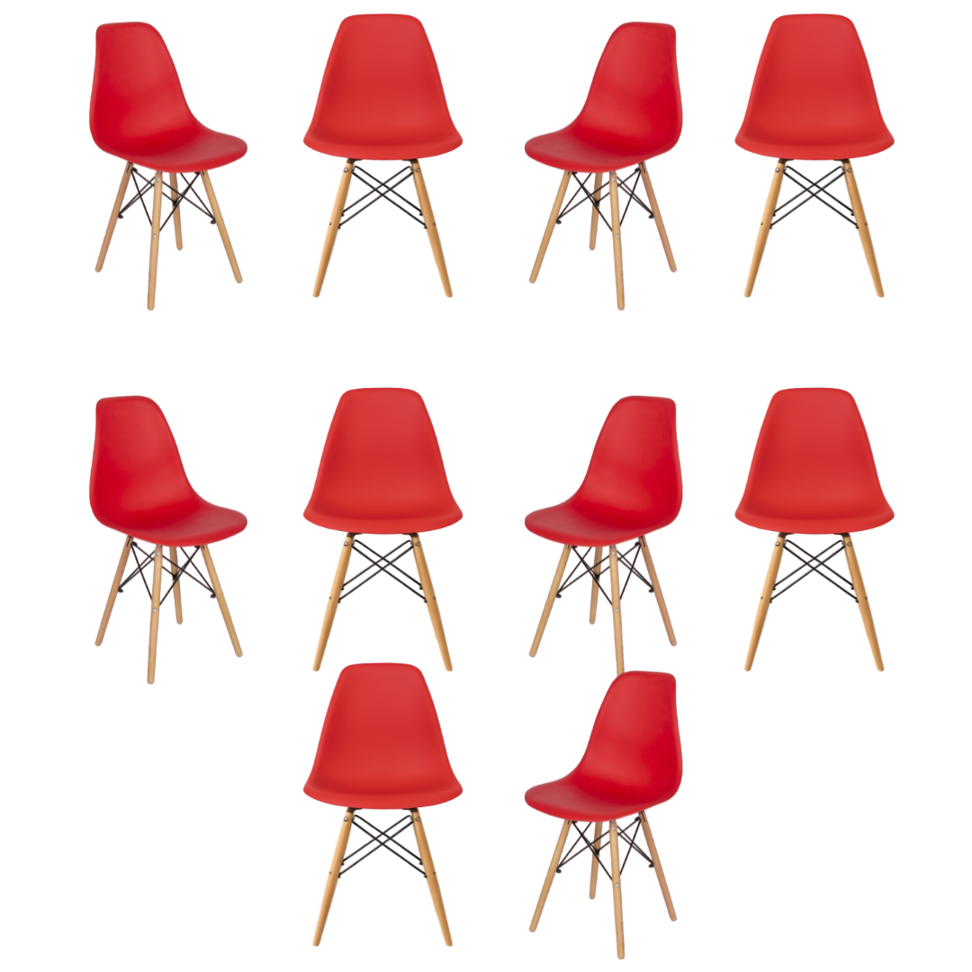 Silla Eames Minimalista Roja
