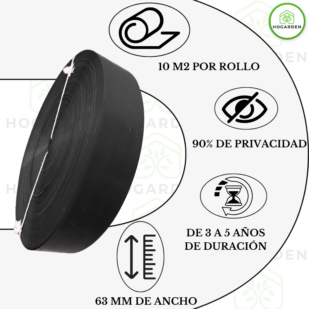 Cinta Rompeviento Negro Para Malla Ciclónica 10m2