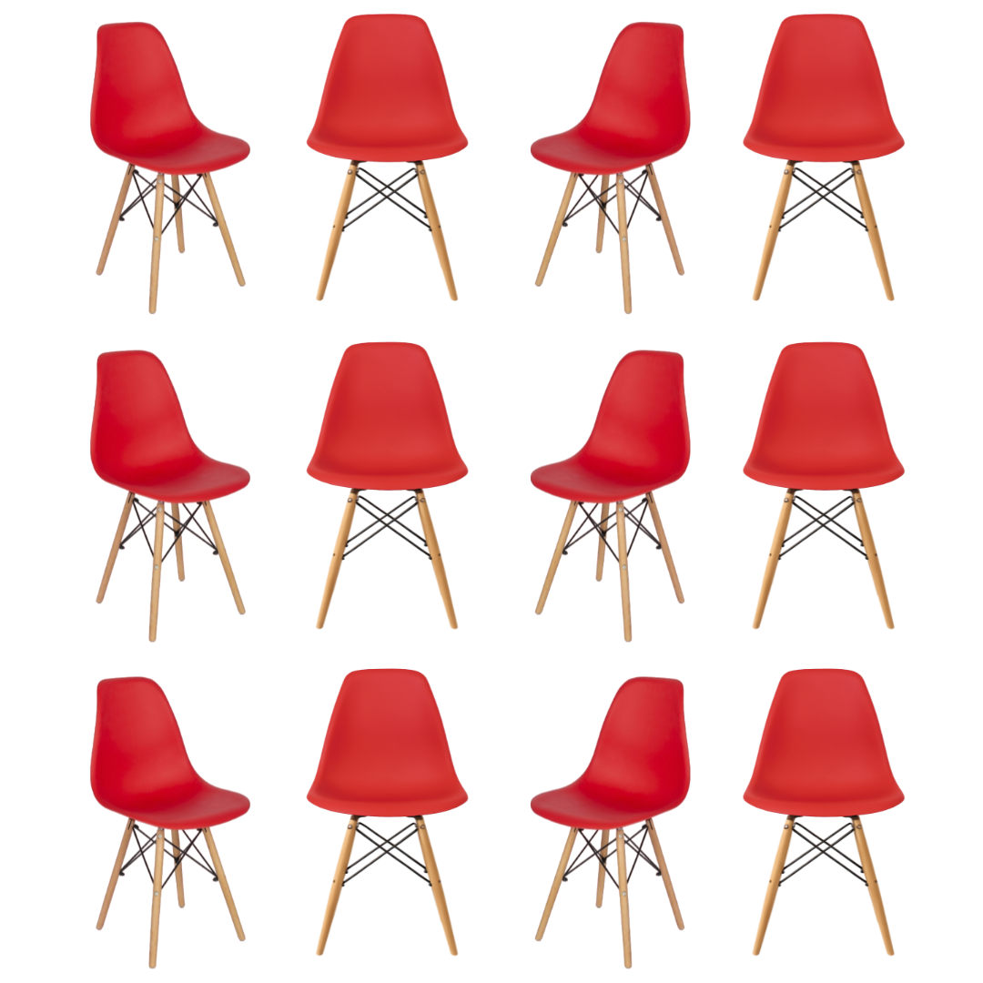 Silla Eames Minimalista Roja