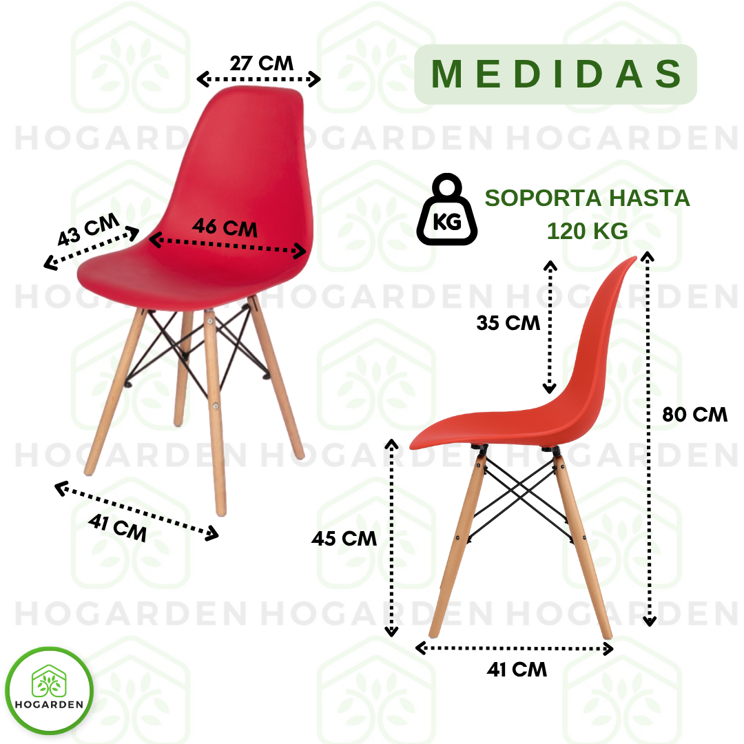 Silla Eames Minimalista Roja