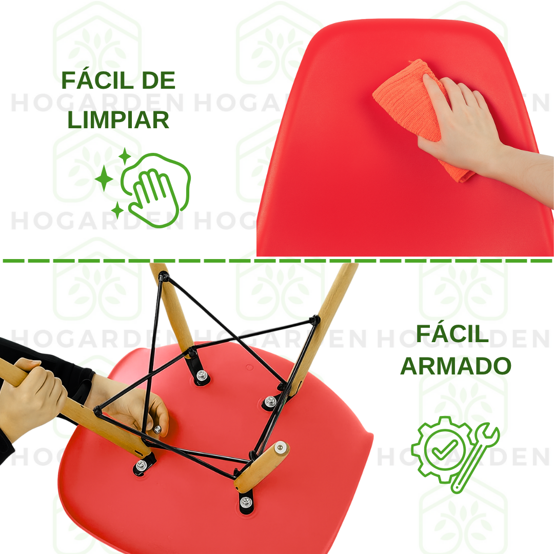 Silla Eames Minimalista Roja
