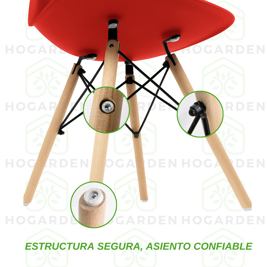 Silla Eames Minimalista Roja