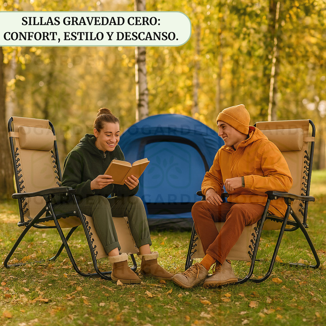 Silla Camastro Gravedad Cero Beige