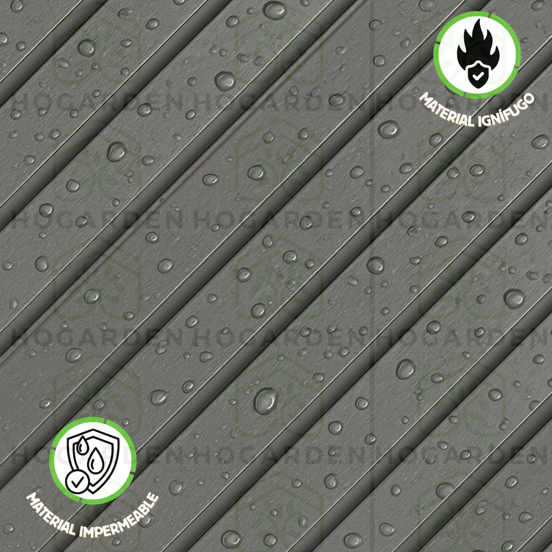 Panel Decorativo WPC Gris 1 m x 16 cm 12 Pzs