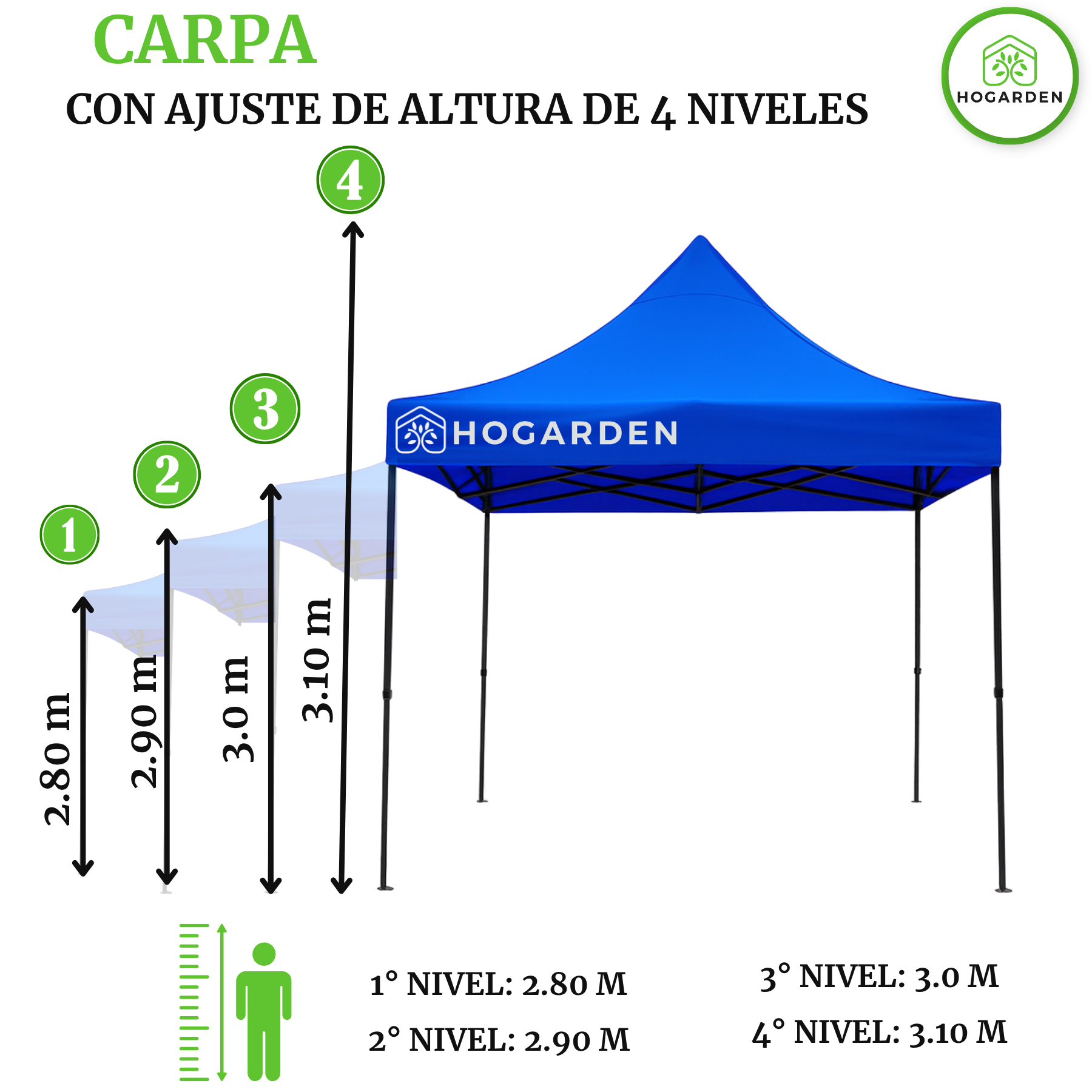 Carpa Plegable Azul 3x3 M