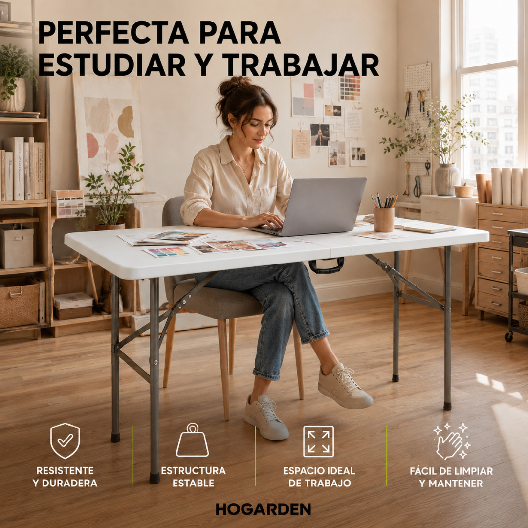 Mesa Plegable Blanca 1.20 M