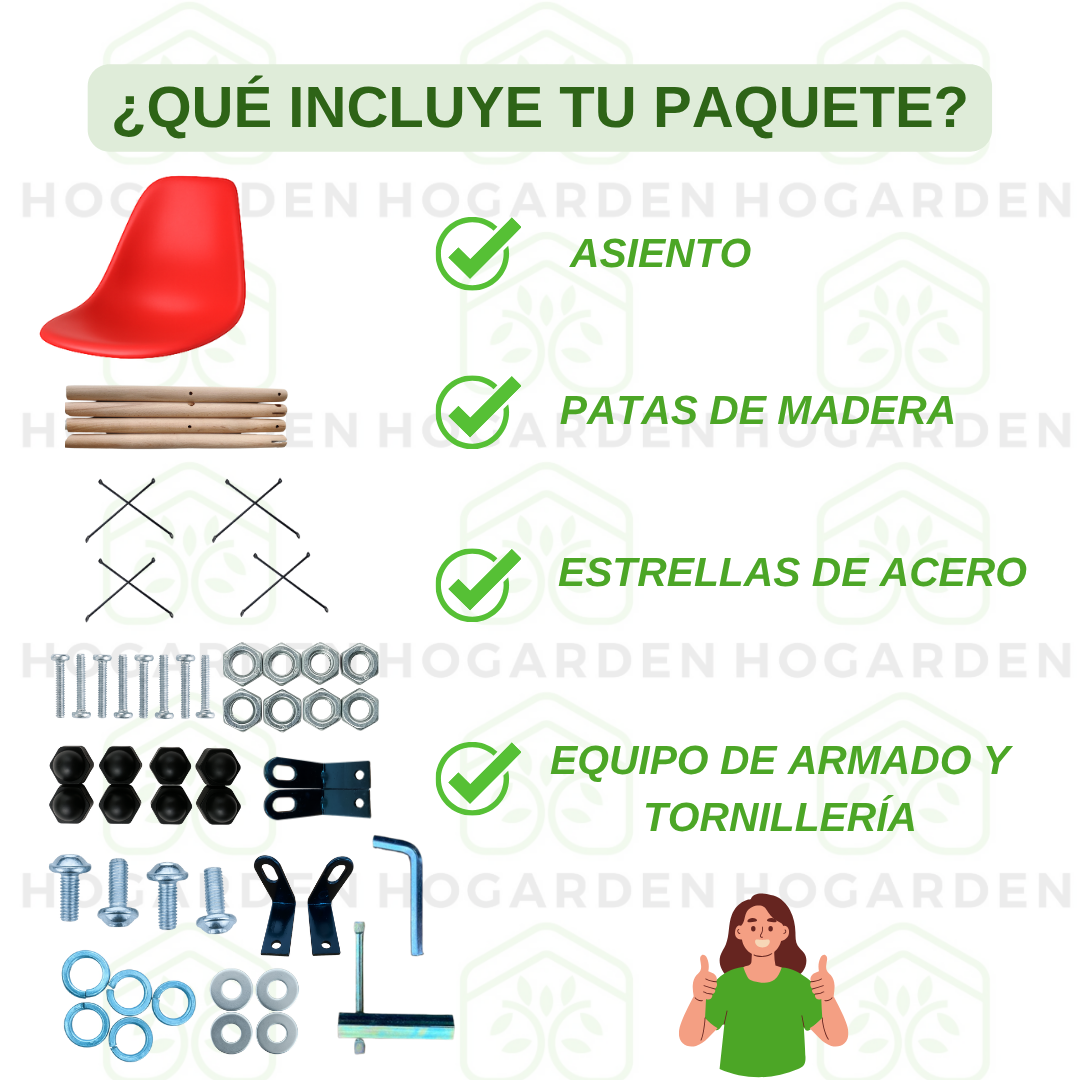 Silla Eames Minimalista Roja