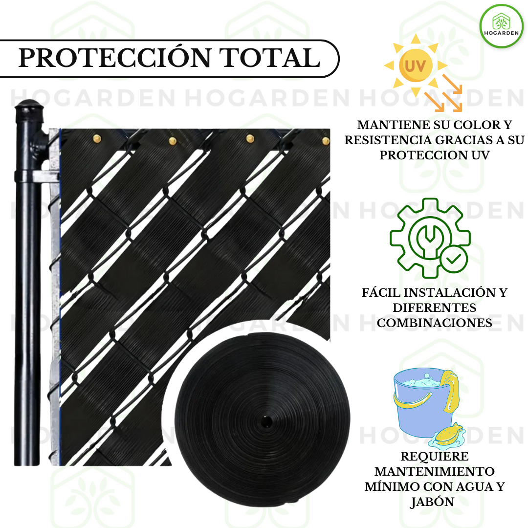 Cinta Rompeviento Negro Para Malla Ciclónica 10m2