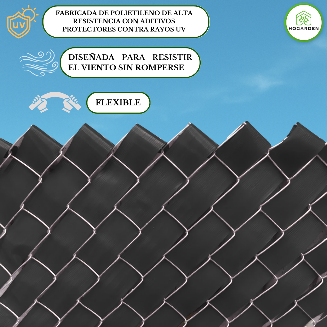 Cinta Rompeviento Negro Para Malla Ciclónica 10m2