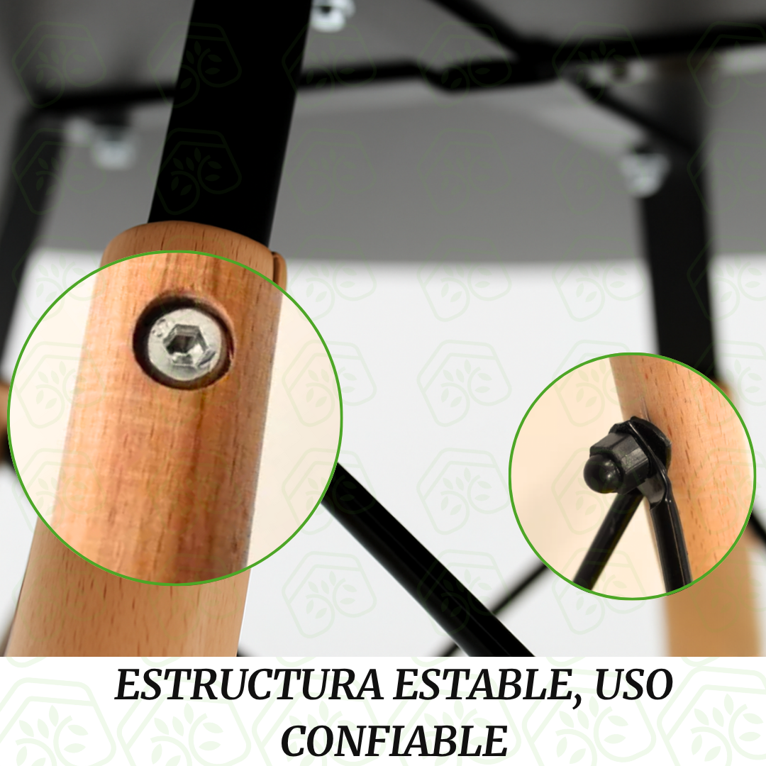 Mesa Eames Negro Redonda