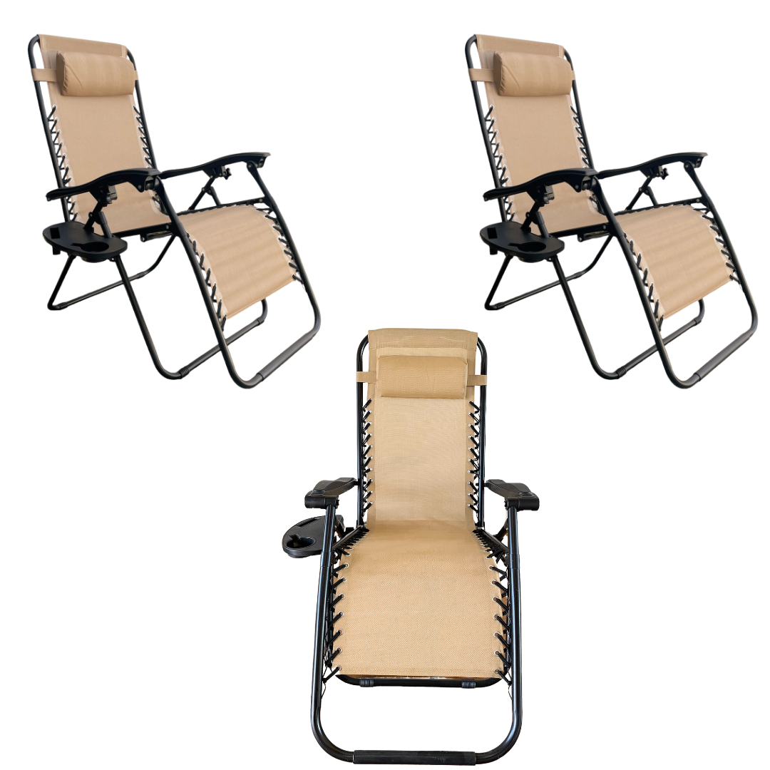 Silla Camastro Gravedad Cero Beige