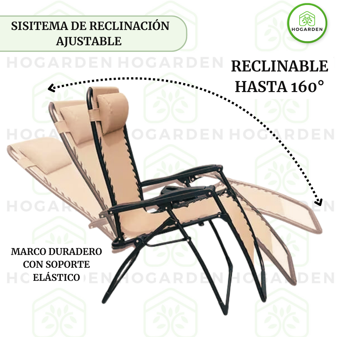 Silla Camastro Gravedad Cero Beige