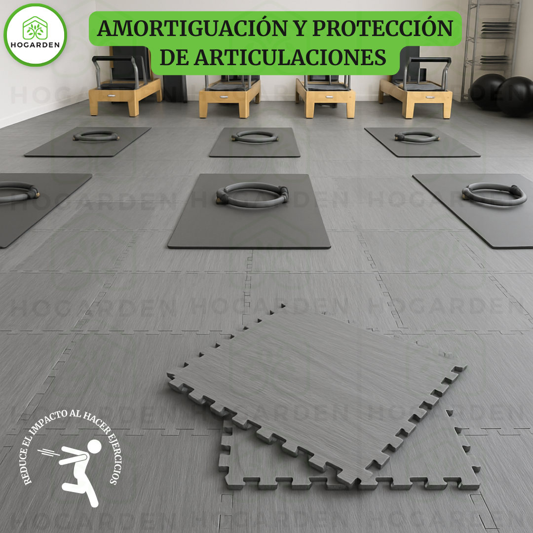 Piso Eva Tipo Madera Gris 1.0cm