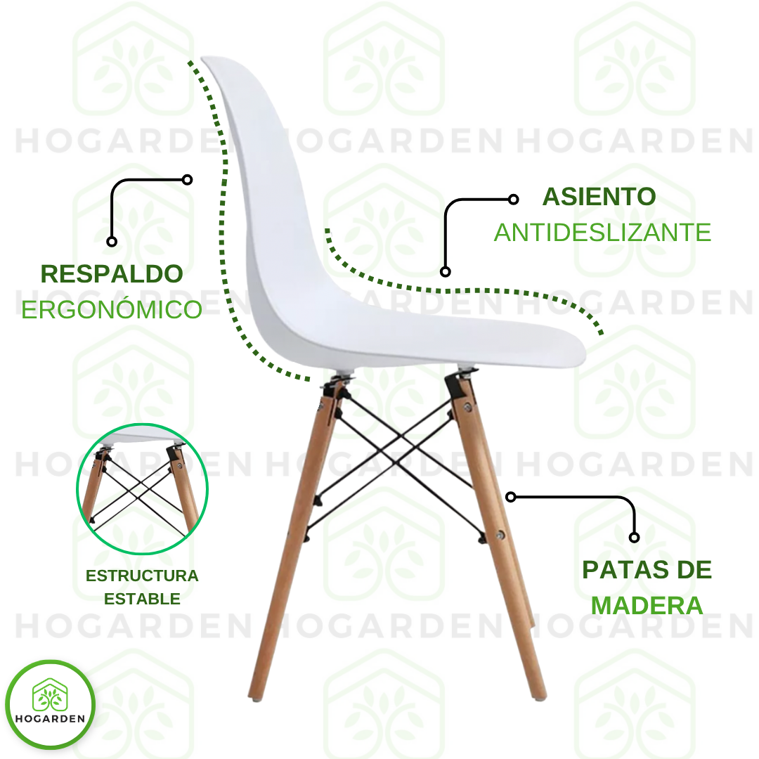 Silla Eames Minimalista Blanca