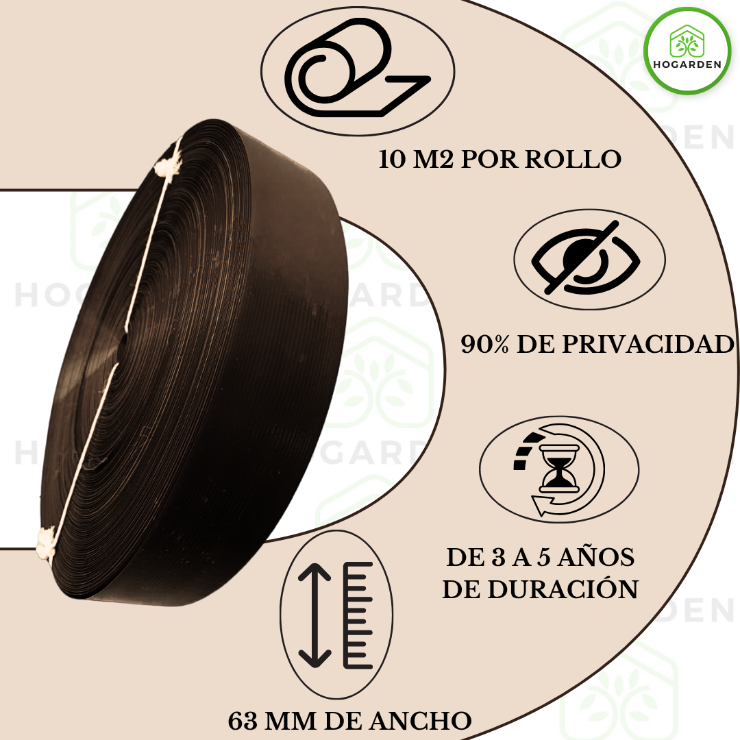 Cinta Rompeviento Café Para Malla Ciclónica 10m2