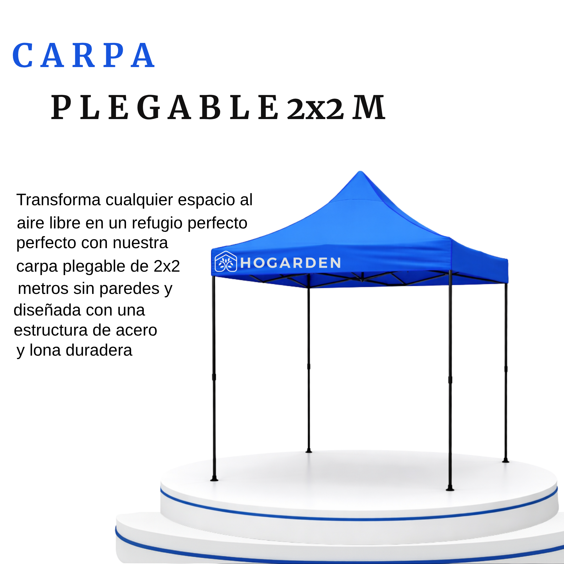 Carpa Plegable Azul 2x2 M