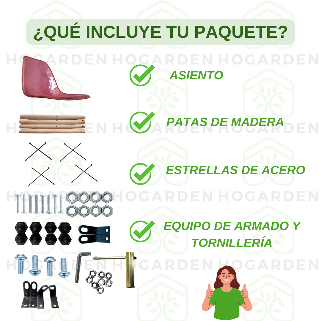 Silla Eames Transparente Rosa