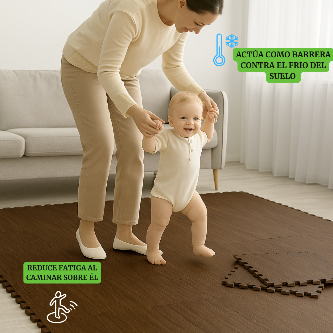 Piso Eva Tipo Madera Chocolate 1.0cm