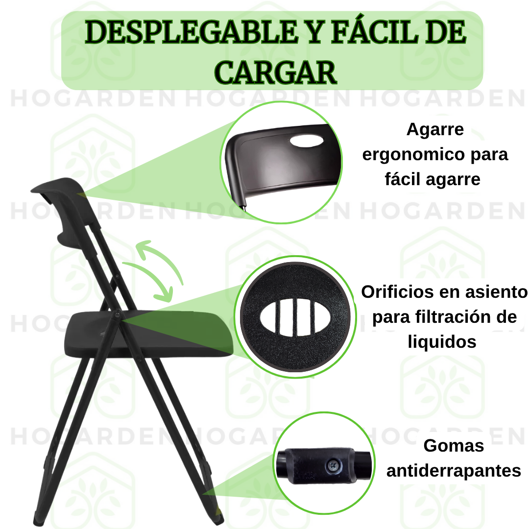Silla Plegable Negra
