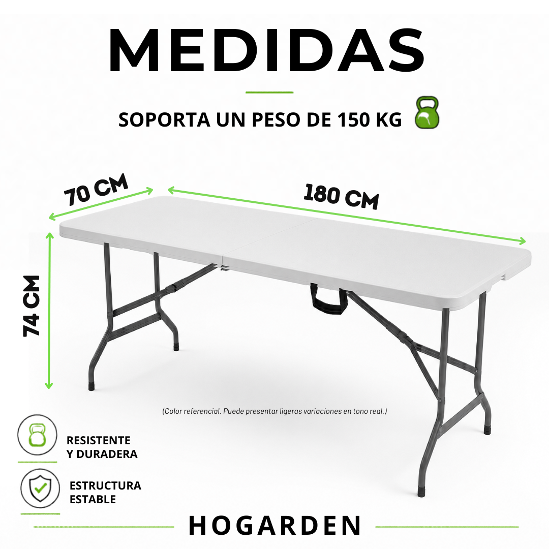 Mesa Plegable Blanca 1.80 M