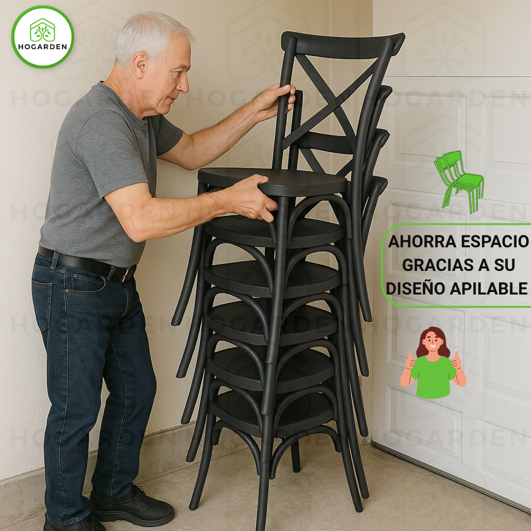Silla Crossback Negro Para Eventos