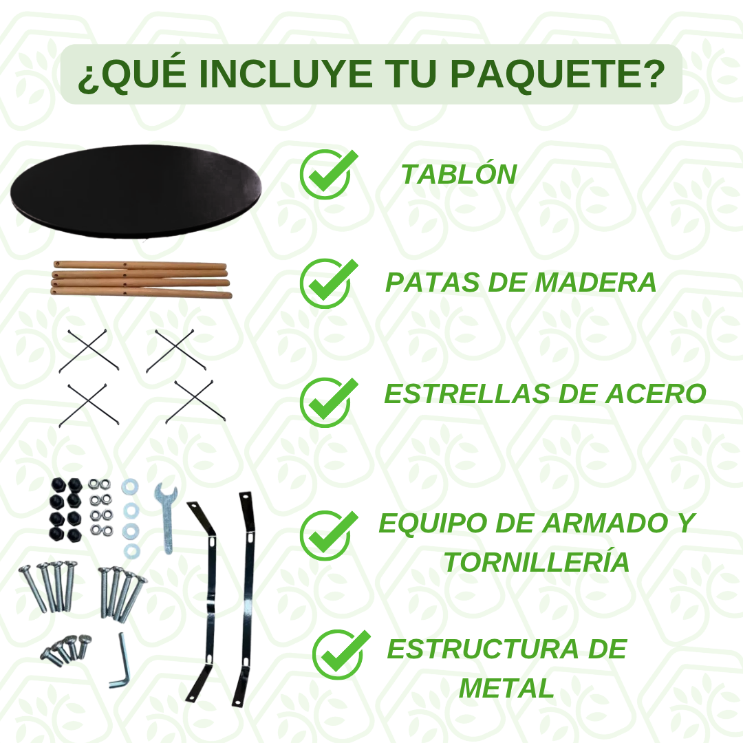 Mesa Eames Negro Redonda