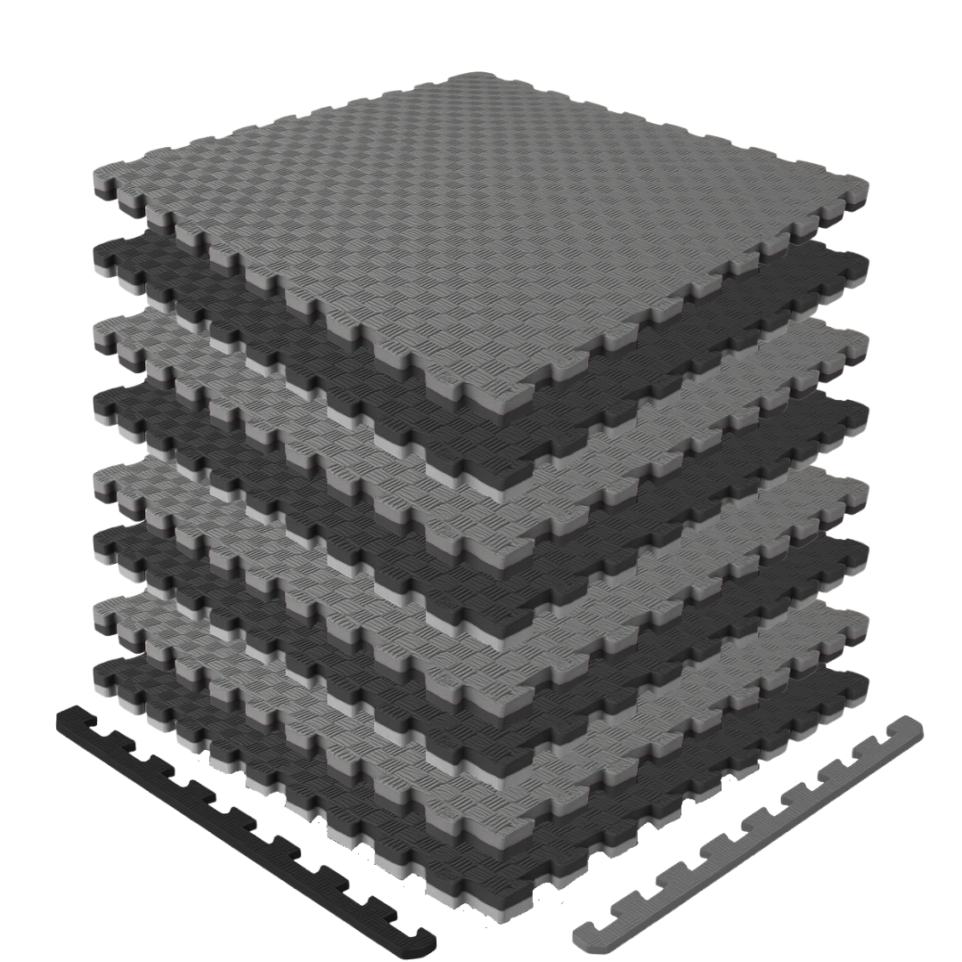 Tatami Piso Artes Marciales 1 M2 Negro Con Gris