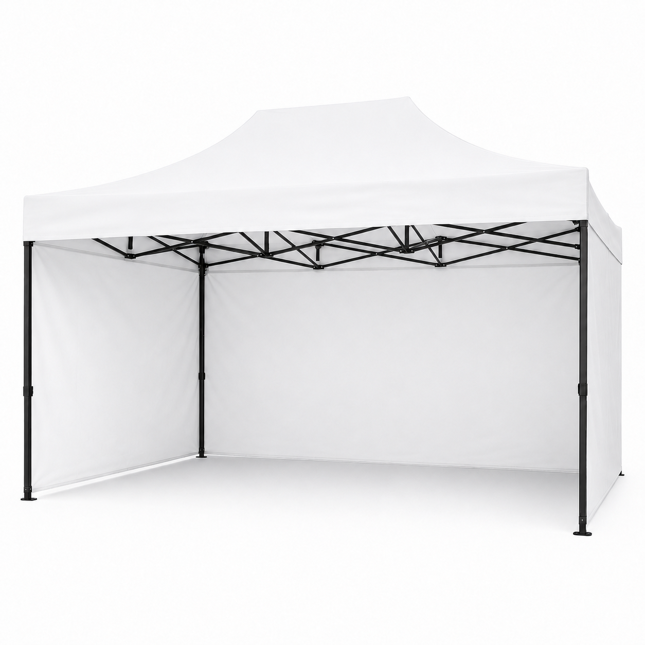 Carpa Plegable Blanca 3x4.5 M Con Pared