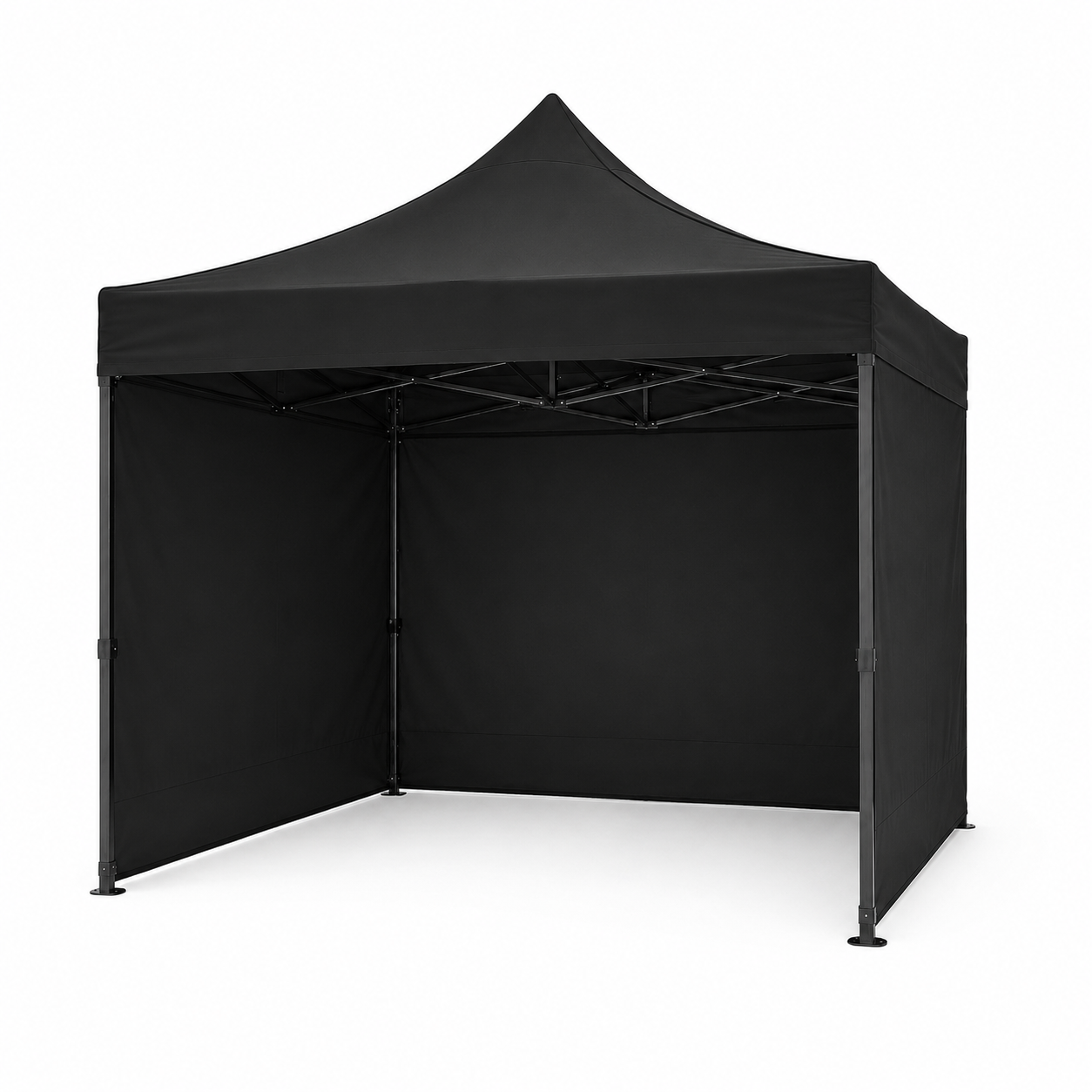 Carpa Plegable Negra 3x3 M Con Pared