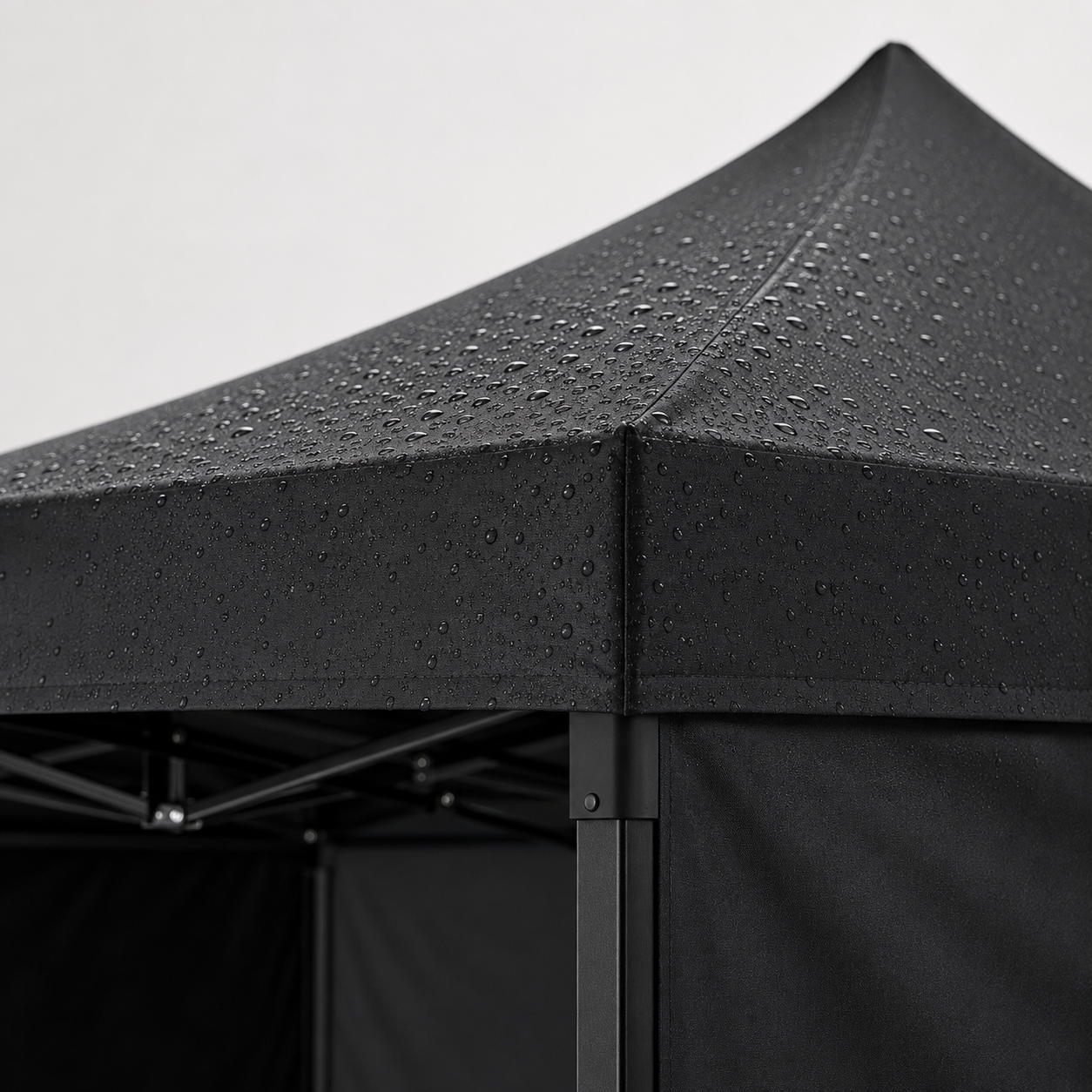 Carpa Plegable Negra 3x3 M Con Pared