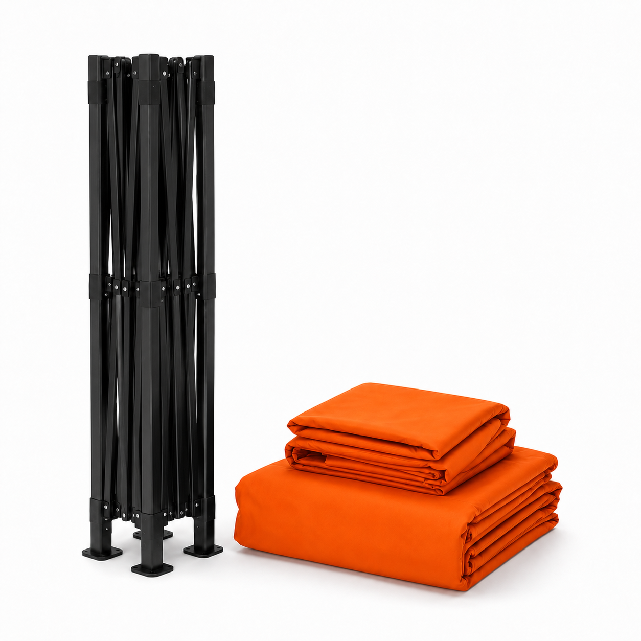 Carpa Plegable Naranja 3x3 M Con Pared