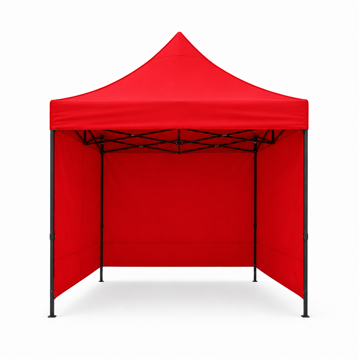 Carpa Plegable Roja 3x3 M Con Pared