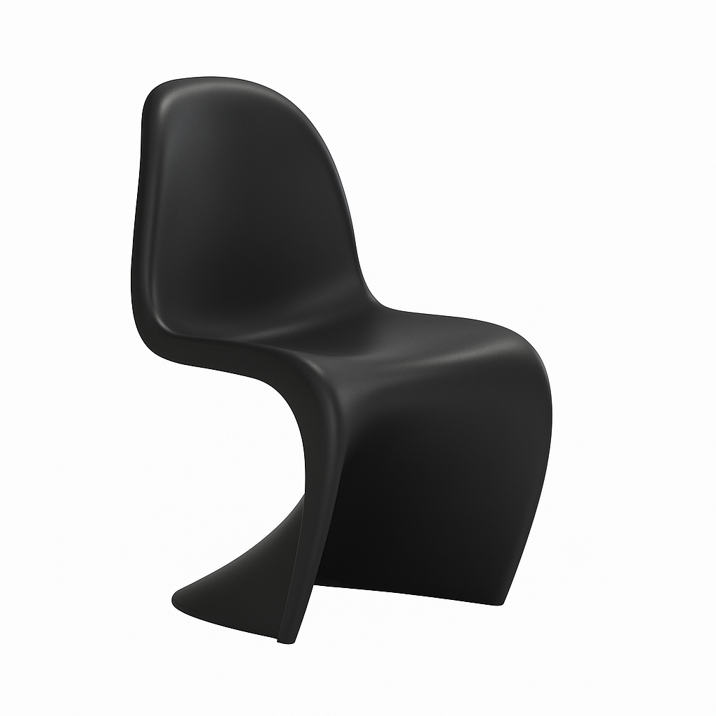 Silla Moderna Estilo Panton Negro