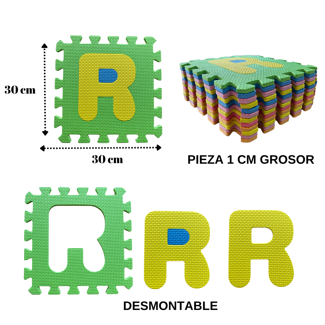 Tapete Foamy Abc Colores Para Bebés 26 pzs