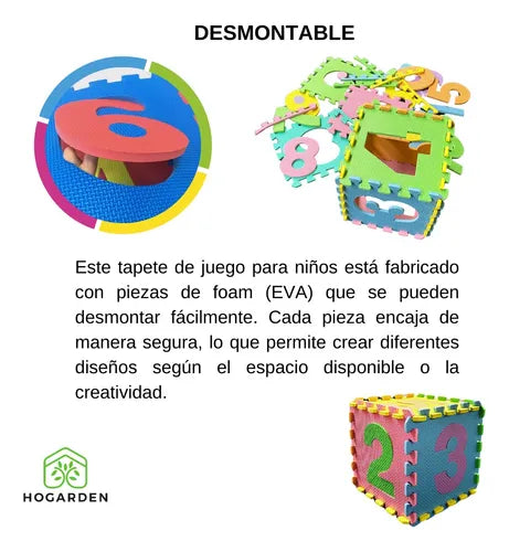 Tapete Foamy Números Para Bebés 10 pzs