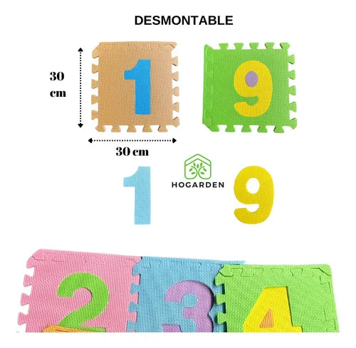 Tapete Foamy Números Para Bebés 10 pzs