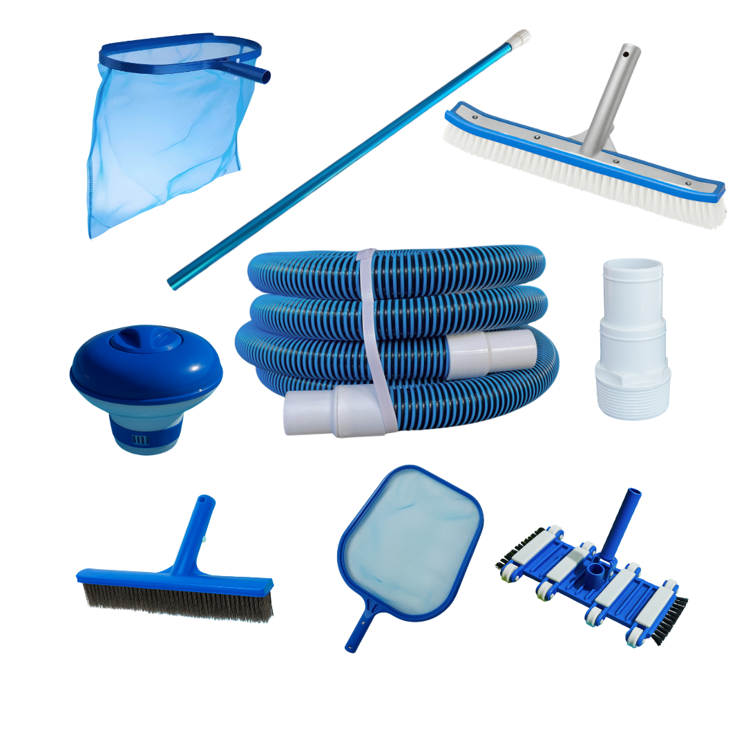 Kit Para Limpiar Alberca 9 Pzs Con Manguera de 7.5