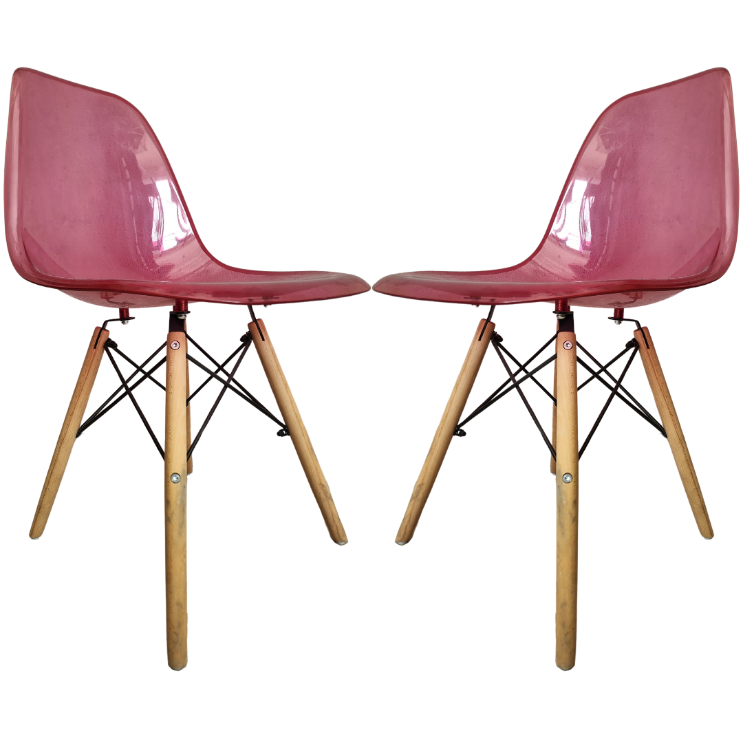 Silla Eames Transparente Rosa