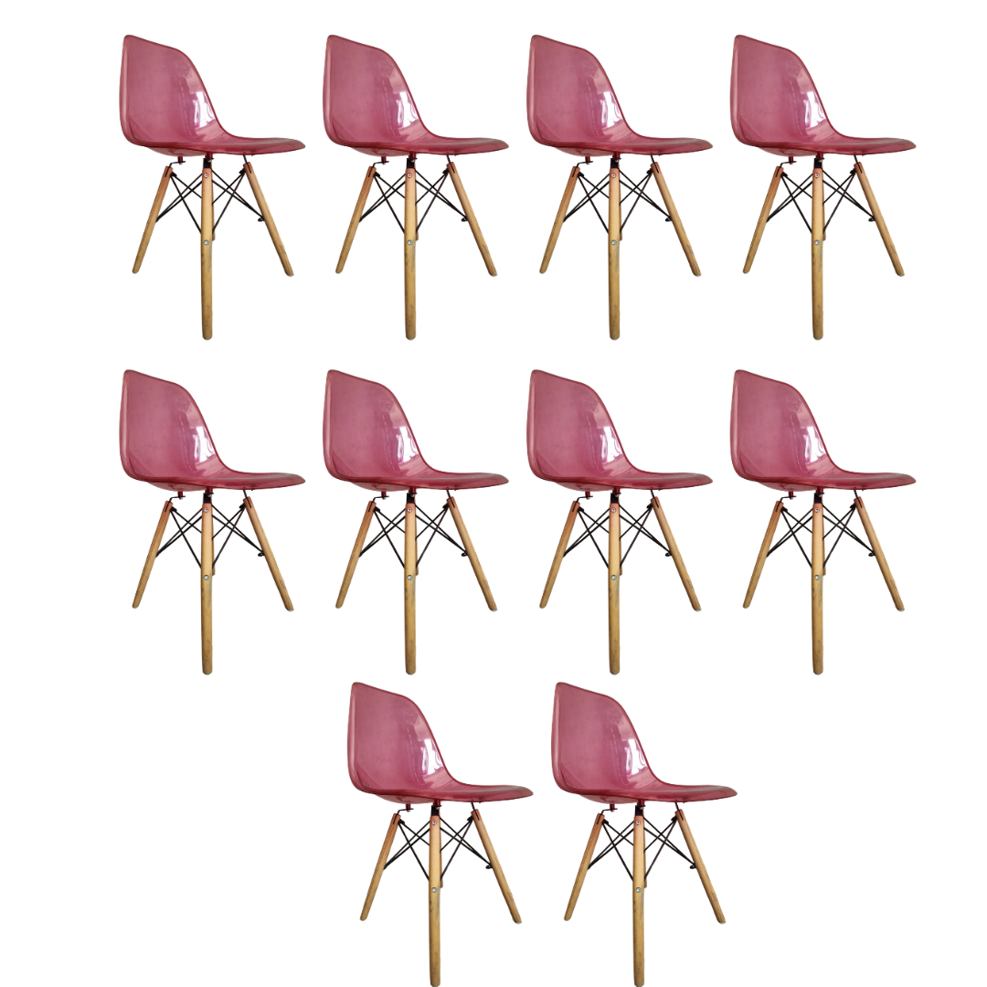 Silla Eames Transparente Rosa