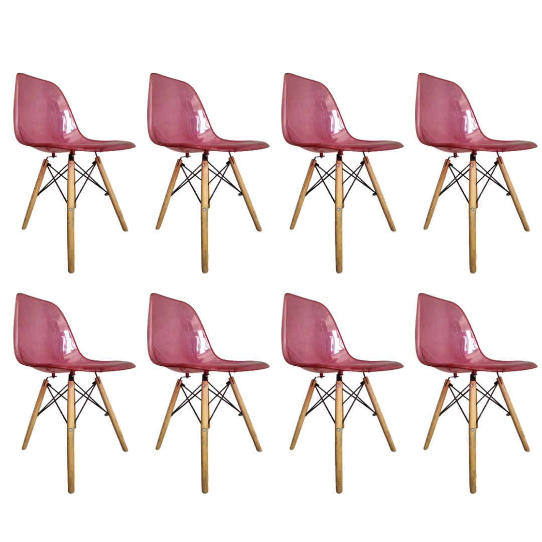 Silla Eames Transparente Rosa