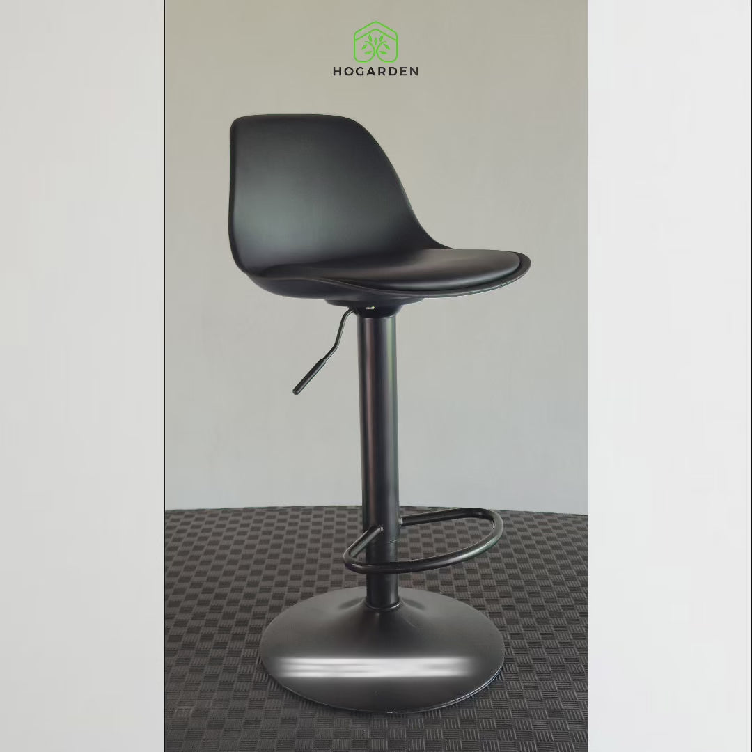 Banco Negro Alto Eames Para Barra Y Cocina