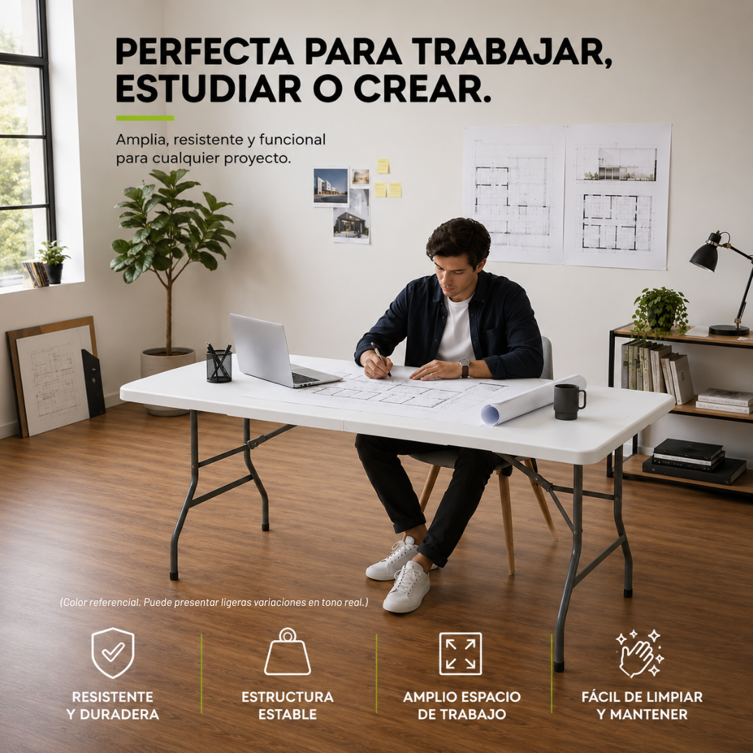 Mesa Plegable Blanca 1.80 M