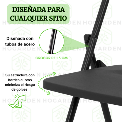 Silla Plegable Negra