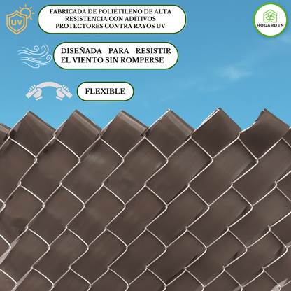 Cinta Rompeviento Café Para Malla Ciclónica 10m2