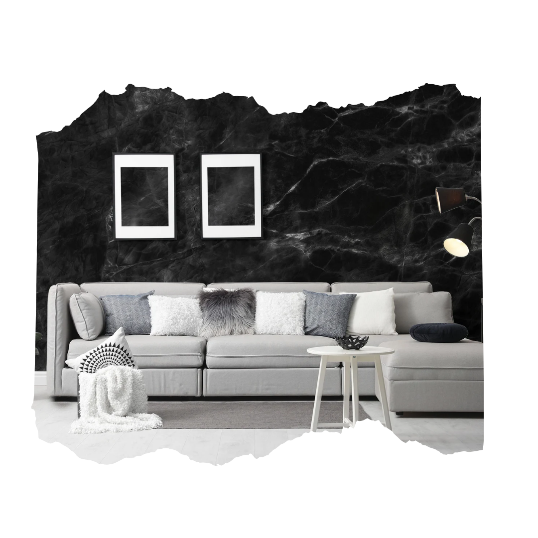 Panel Tipo Mármol Negro 122x244 Cm Para Decorar