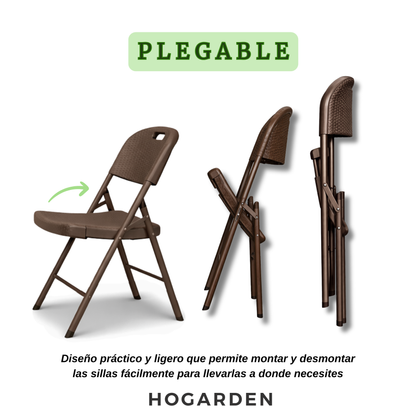 Silla Plegable Reforzada Rattan
