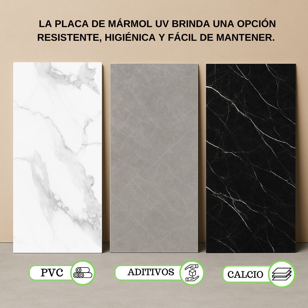 Panel Tipo Mármol Gris 122x244 Cm Para Decorar
