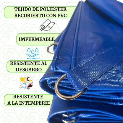 Lona Ahulada 4x3 M Reforzada Uso Rudo Impermeable