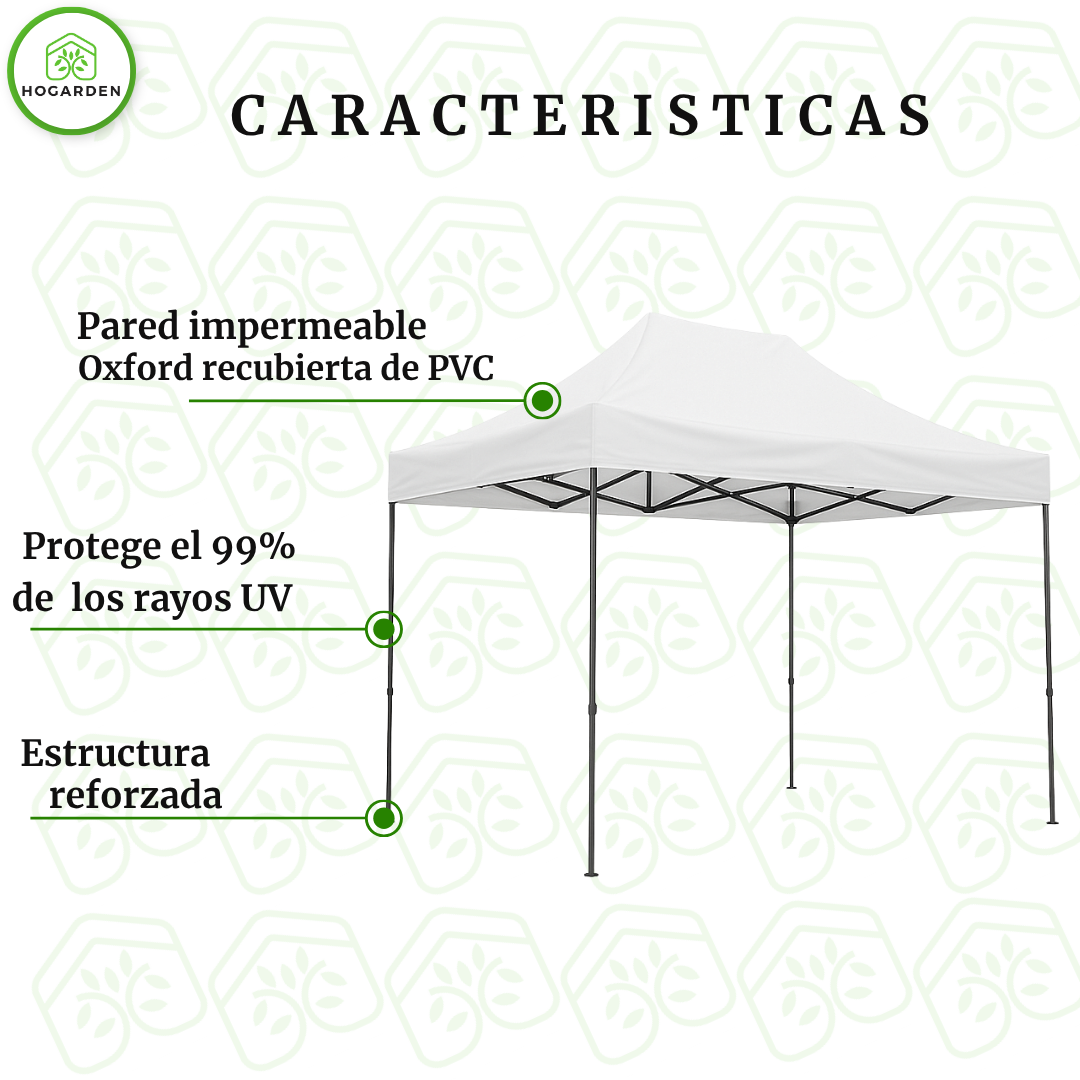 Carpa Plegable Blanca 2x3 M