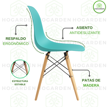 Silla Eames Minimalista Turquesa